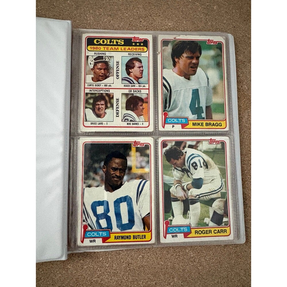 Vintage 1980 Colts Football Cards Lot 16 Vintage Colts Player Stats Cards